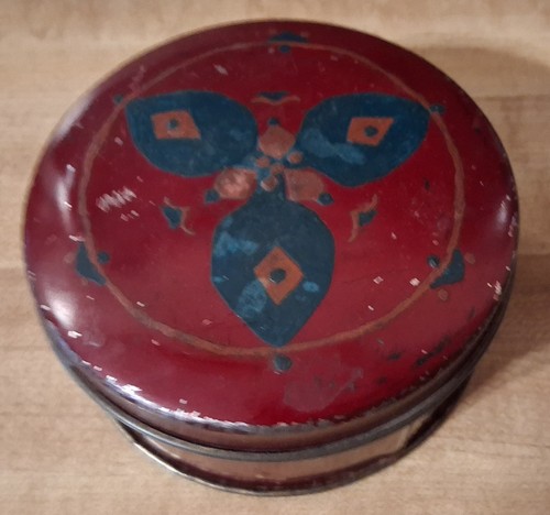 Vtg tindeco tin round - tindeco, 4"